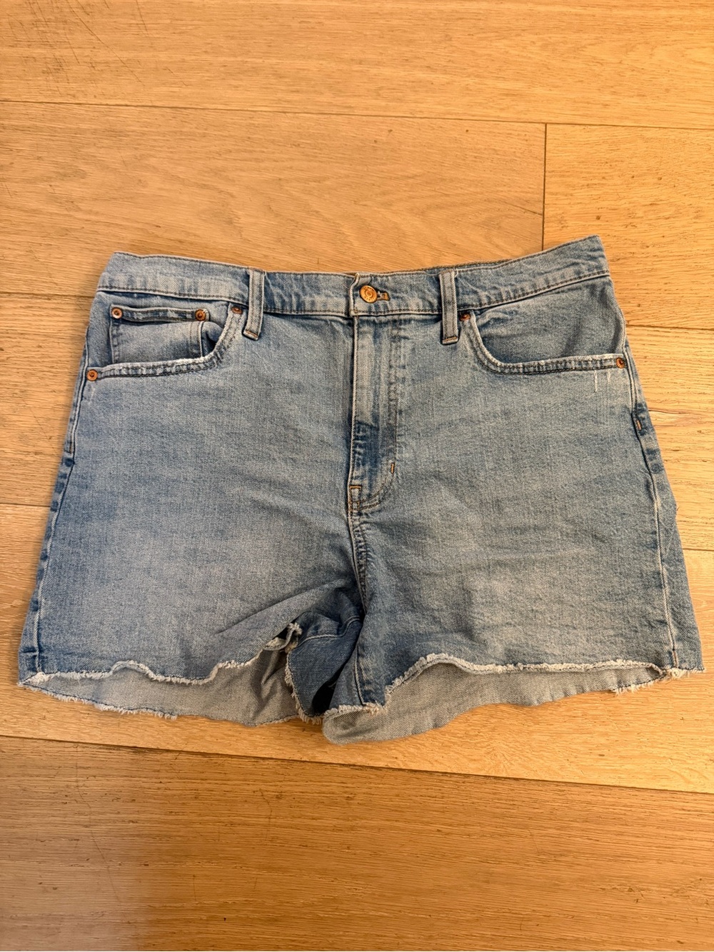 J. Crew Light Blue Distressed Denim Shorts